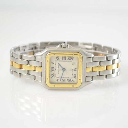CARTIER Panthere ladies wristwatch in steel/gold