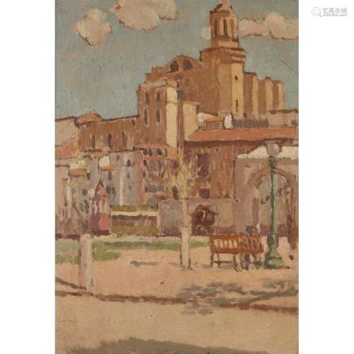 [§] EDWARD MORLAND LEWIS (WELSH 1903-1943) A SPANISH TOWN 26cm x 19cm (10.25in x 7.5in)