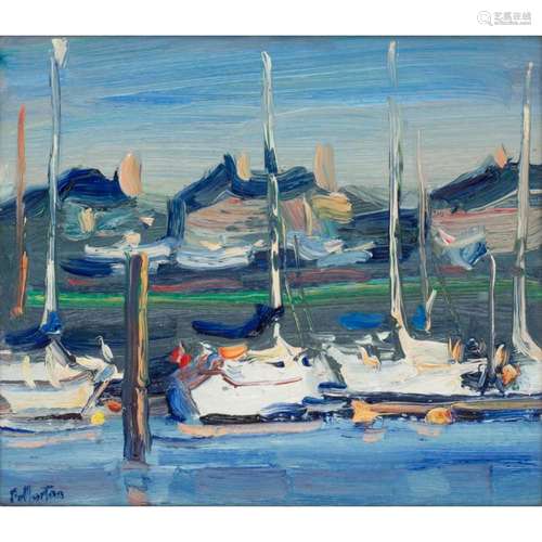 [§] JAMES FULLARTON (SCOTTISH B.1946) TROON SEAFRONT 21cm x 25cm (8.25in x 9.75in)