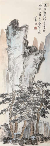 溥儒（1896～1963） 清泉幽境 镜框 设色纸本