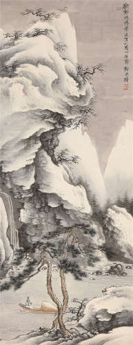郭传璋（1912～1990） 泛舟江上 镜片 设色纸本