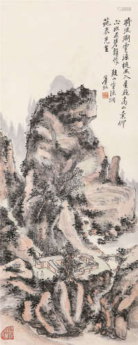 黄宾虹（1865～1955） 鼓山灵源 立轴 设色纸本
