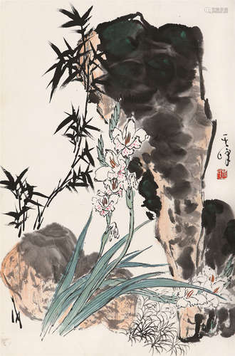 孙其峰（b.1920） 君子双清 镜心 设色纸本