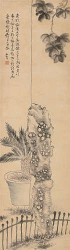 松年（1837～1906） 花卉 立轴 设色纸本
