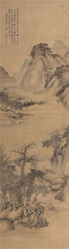 王鉴（1598～1677） 山水 立轴 设色绢本