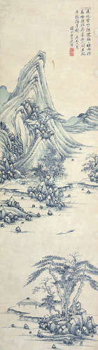 方士庶（1692～1751） 山水 镜片 水墨纸本