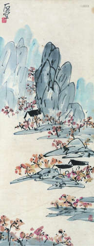 陈子庄（1913～1976） 山水 立轴 设色绢本