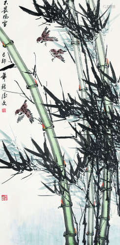 吴德文（1938～2009） 不畏风雪 立轴 设色纸本