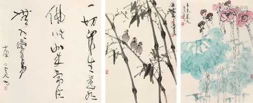 李文亮（b.1960） 书法 镜片 纸本 水墨纸本 设色纸本