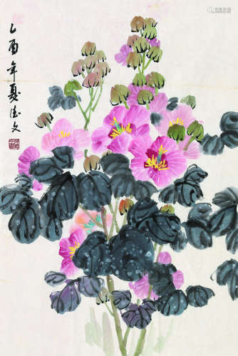 吴德文（1938～2009） 花卉 镜心 设色纸本