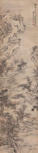 何维朴（1842～1922） 雪景山水 立轴 水墨纸本