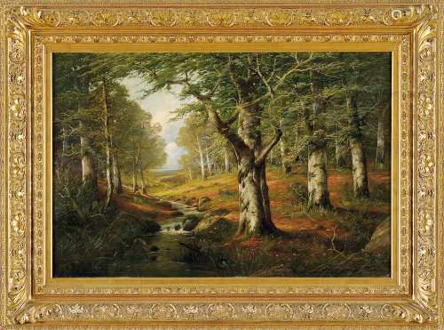 卡拉姆·卡尔 德国森林景观 布面油画