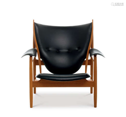 芬·尤 1949年设计 酋长椅 胡桃木、柚木、皮革