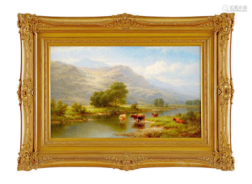 沃尔特·詹姆斯·沃森（1879-1963） 1923年 北威尔士牧牛 布面油画