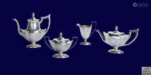 约1910-1912年 美国 纯银咖啡茶具 （四件套）