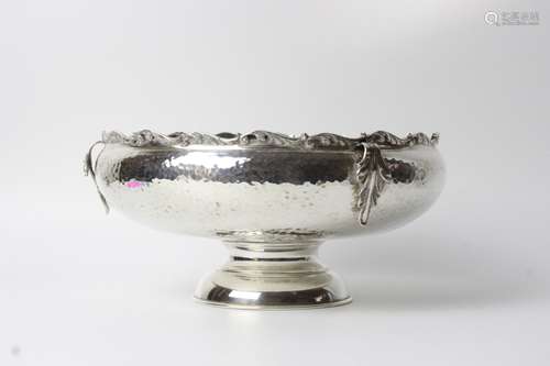 Fine Sterling Silver Hammered Footed Bowl