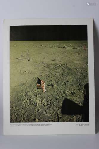 Apollo 11 The Moon Footprints Signed,  Attribution