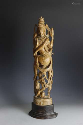 Chinese Wood Carved Guanyin