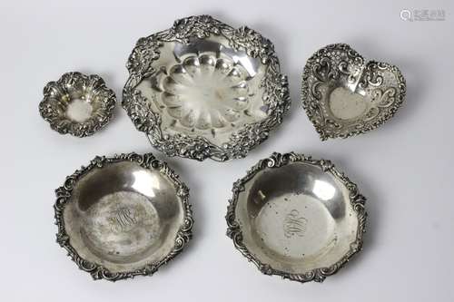 5 Sterling Silver Bowls Including Gorham