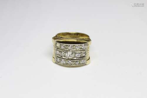 14k Gold And Diamond Ring