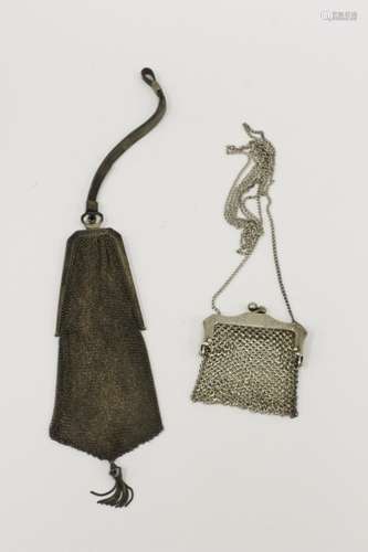 Two Art Deco Silver Mesh Purses