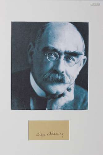 Rudyard Kipling Signature Mounted,  Attribution