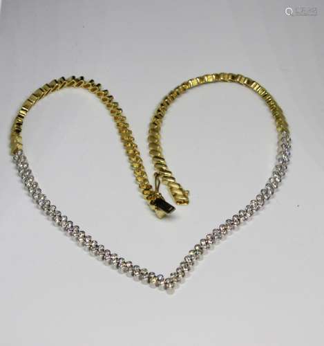 14k Gold And Diamond Necklace