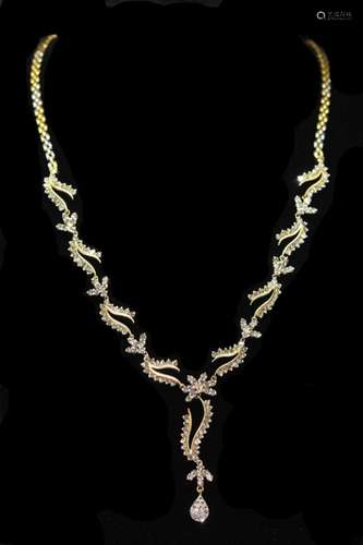 14k Gold And Diamond Necklace