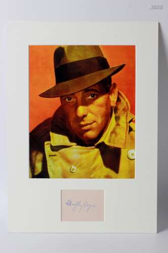 Humphrey Bogart Signature Mounted,  Attribution