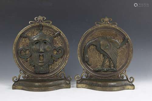 Pair Of Bronze Unusual Bookends