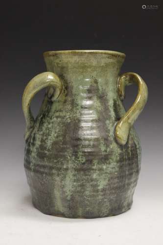 Fulper Three Handled Vase