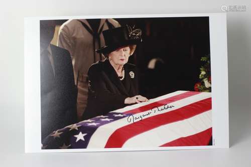 Margaret Thatcher Over Coffin Signed,  Attribution