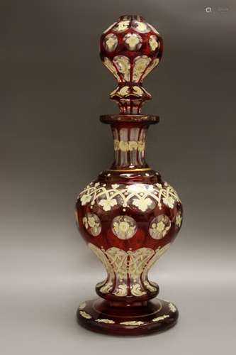 19c Bohemian Red Bottle