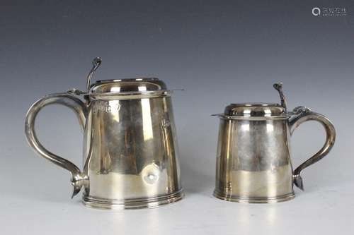 Two Irish Sterling Silver Hallmarked Tankards