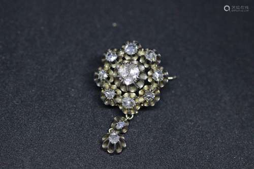 Late19thc Antique Gold & Diamond Brooch/pendant