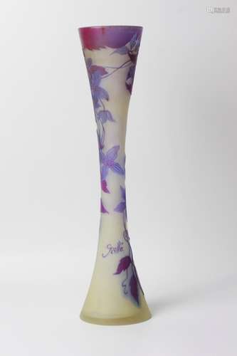 Galle Tall Blue/purple Flower Vase