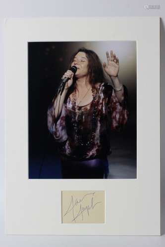 Janis Joplin Signature Mounted,  Attribution