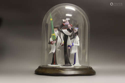 3 Murano Glass Judaica Figures