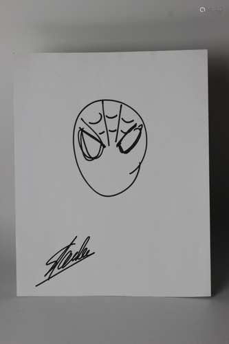 Stan Lee Spiderman Drawing,  Attribution