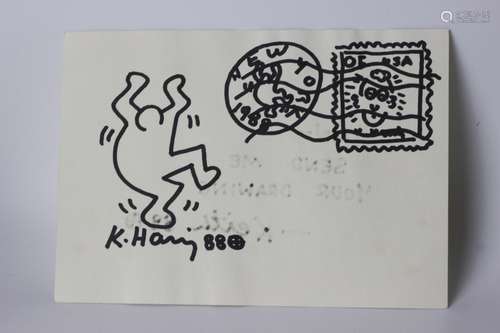 Keith Haring Post Card Double Sided,  Attribution