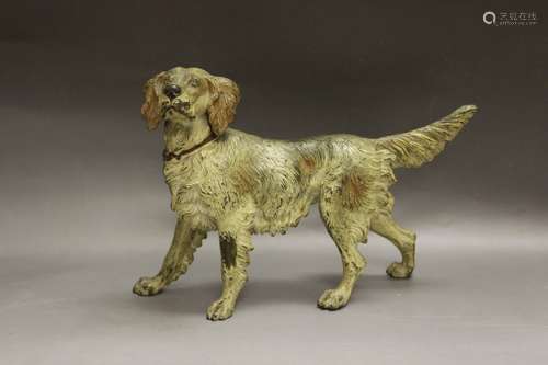 Austrian Large Cold Painted Bronze Dog