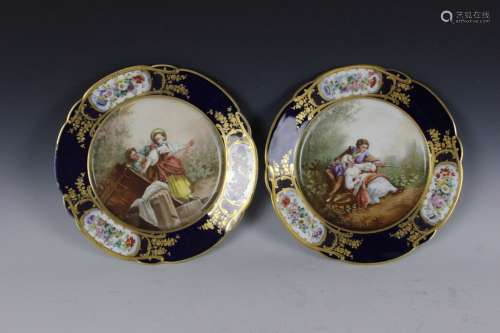 Pair Of Serves Plates, Signed