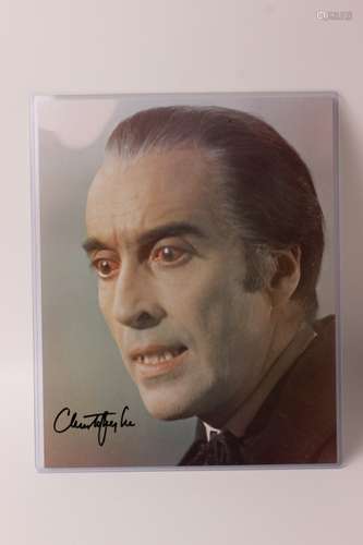 Christopher Lee Signed Photo,  Attribution