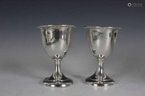 Two Kiddish Sterling Silver Cups 1887-1912