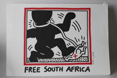 Keith Haring Free South Africa 85,  Attribution