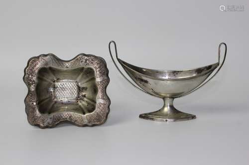 Two 19c Continental Silver Salt Holders