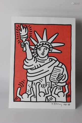 Keith Haring Statue Of Liberty,  Attribution