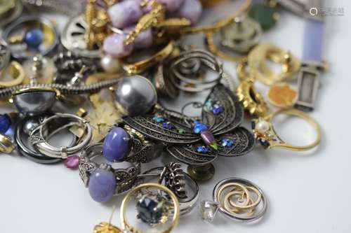 Lot Of Silver And Costume Jewelry