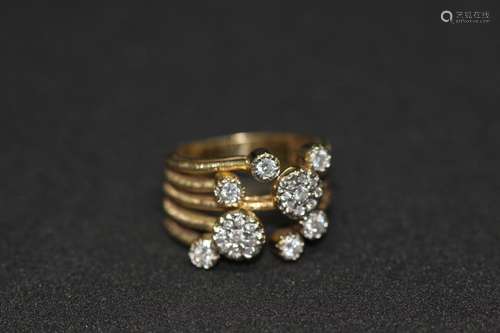 14k Gold And Diamond Ring