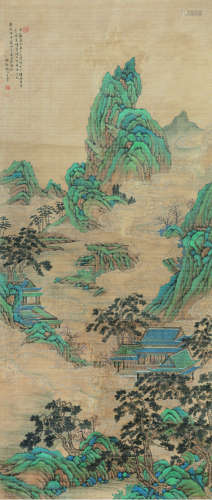 王翚 古代 山水 绢本立轴